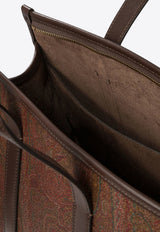 Etro Arnica Paisley Jacquard Top Handle Bag Brown WP1A0010AA001M0019_82307