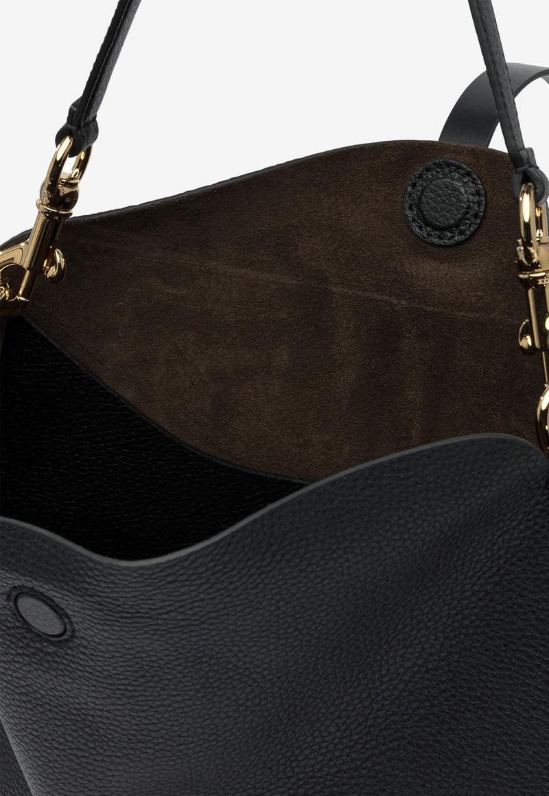 Etro Maxi Pony Leather Shoulder Bag Black WP1C0022AP386N0000_1068b70b-02a7-4796-87ca-14511513a93e