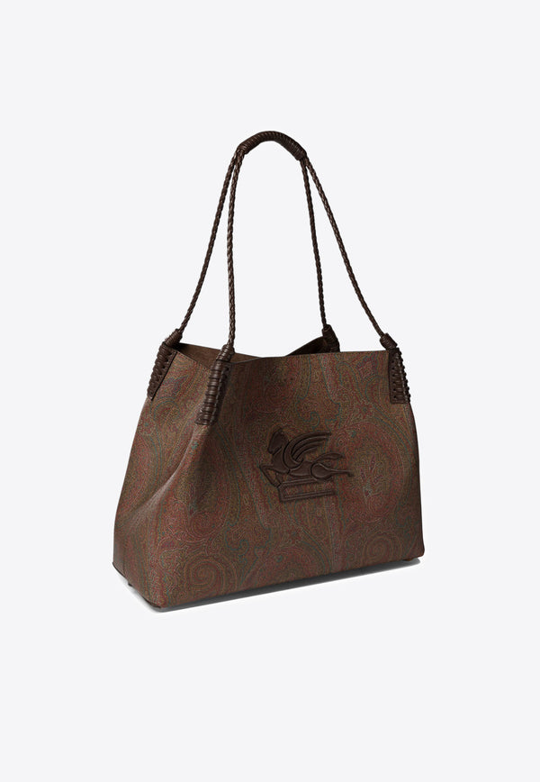 Etro Libra Paisley Jacquard Tote Bag Brown WP1D0028AA060M0019_82295