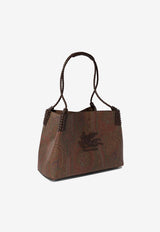Etro Small Libra Paisley Jacquard Shoulder Bag Brown WP1D0038AA060M0019_82267