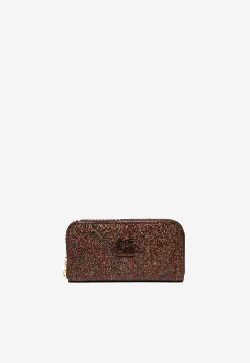 Etro Arnica Paisley Jacquard Zip-Around Wallet  Brown WP2D0006AA001M0019_73b72602-2406-45ee-92f3-1a181a193e5a