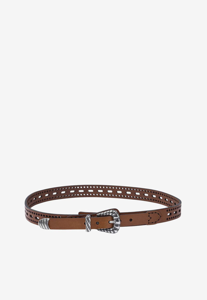 Etro Perforated Leather Belt Brown WP3B0057AE294M0448_8d385545-03ba-4c6e-af2e-911d920f1da8