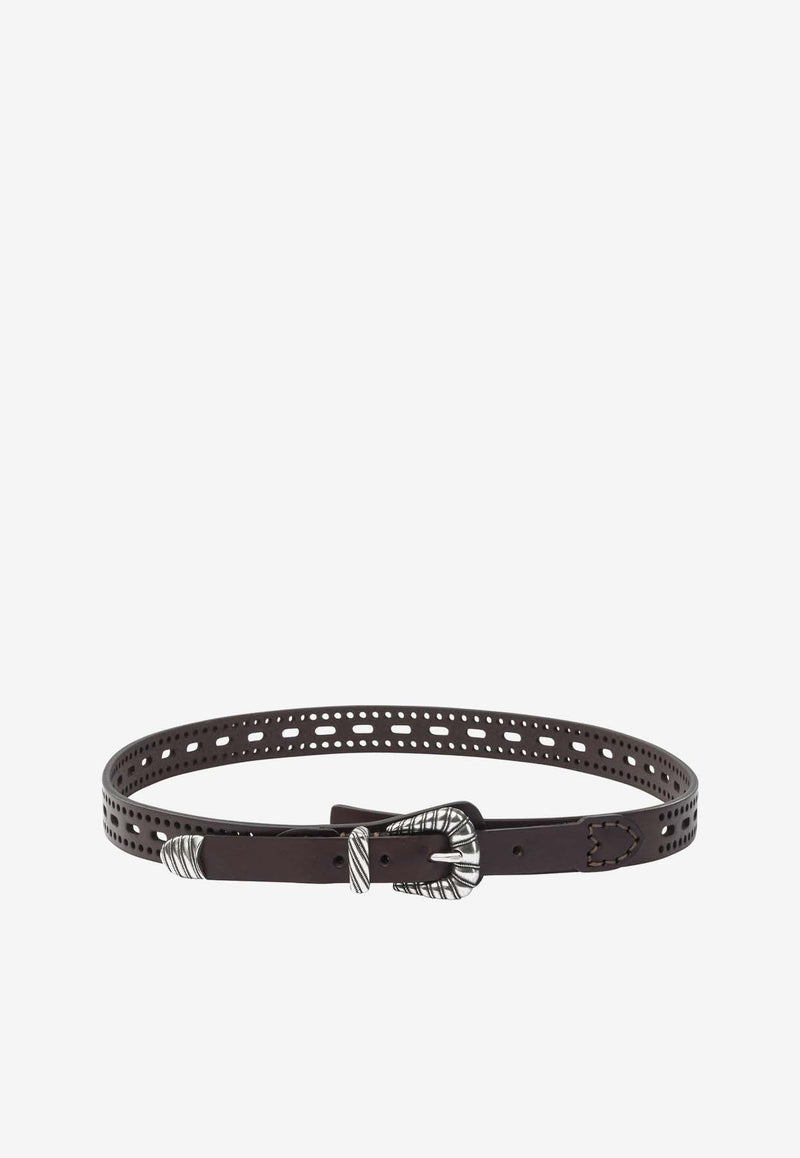 Etro Perforated Leather Belt Dark Brown WP3B0057AE294M0696_8aa0f2d6-af5e-4b03-aea6-3bb69a02d606