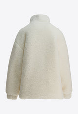 Fendi Kids Girls Logo Patch Fleece Jacket White JFA218AUKQF0TU9_b819063f-d90b-4a5d-978a-d5c5959eec78