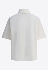 Fendi Kids Boys Ruffled Buttoned Shirt White