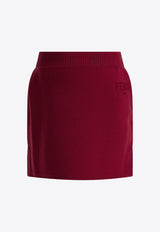 Fendi Kids Girls Embroidered Mini Skirt Burgundy JFG234AUKUF1SAY_f51cf821-58de-4a00-ac0b-b175f5117ff3