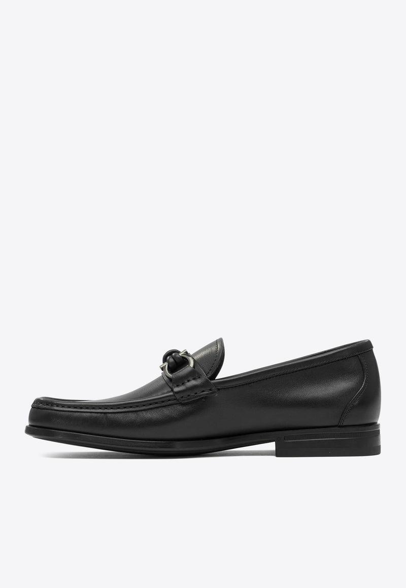 Ferragamo Alain Gancini Leather Loafers Black 0784274_e8dcb304-0528-4467-b188-d0f7541f886c