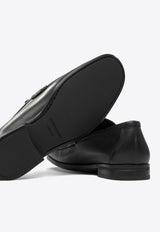 Ferragamo Alain Gancini Leather Loafers Black 0784274_e8dcb304-0528-4467-b188-d0f7541f886c