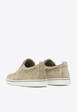 Ferragamo Alfie Suede Low-Top Sneakers Beige 0784328_82239