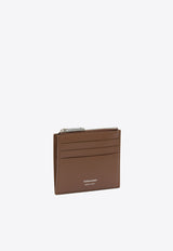 Ferragamo Logo Stamp Leather Cardholder Brown 0784564_82208