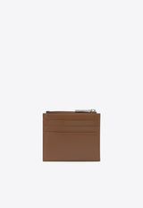 Ferragamo Logo Stamp Leather Cardholder Brown 0784564_82208