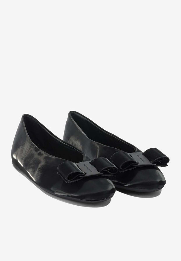 Ferragamo Vanna Leather Ballet Flats Black 0784803_4b0ae311-a18d-4e08-ac72-e5da6c8793a1