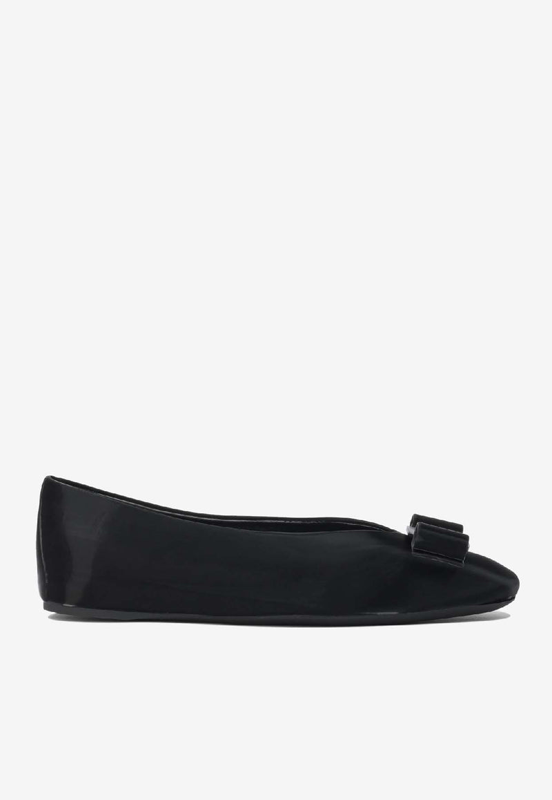 Ferragamo Vanna Leather Ballet Flats Black 0784803_4b0ae311-a18d-4e08-ac72-e5da6c8793a1