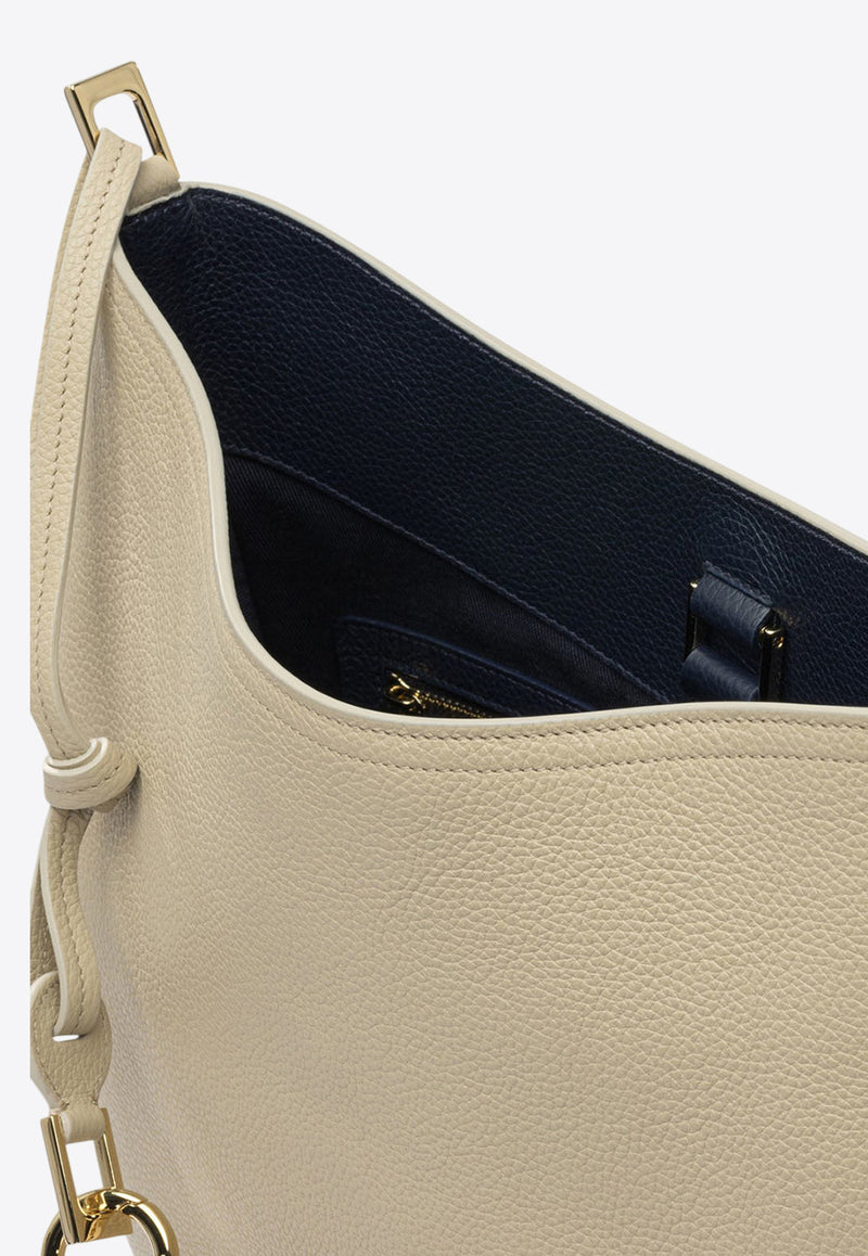 Ferragamo Medium Hobo Smile Bag Beige 0785032_82402