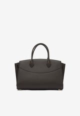 Ferragamo Large Studio Leather Top Handle Bag Brown 0785996_82236