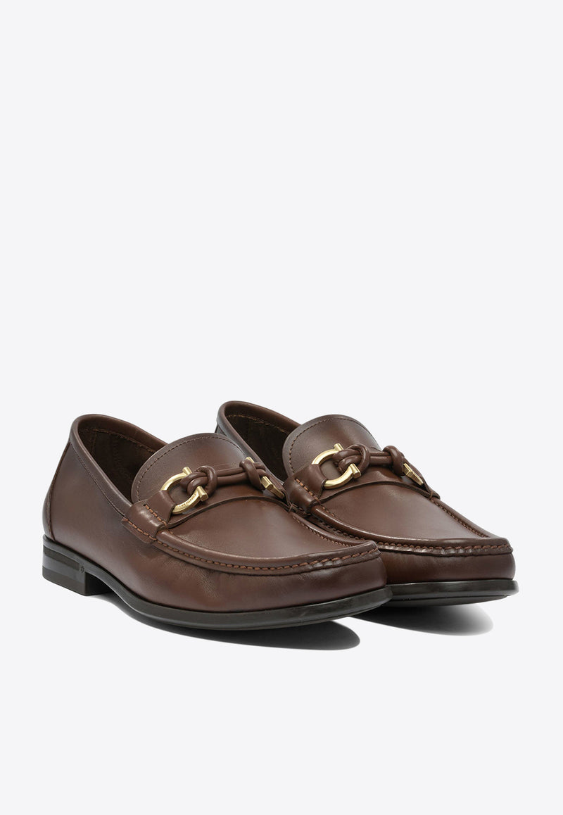 Ferragamo Alain Gancini Leather Loafers Brown 0786870_9feca7df-1bdc-4428-99a2-993159105816