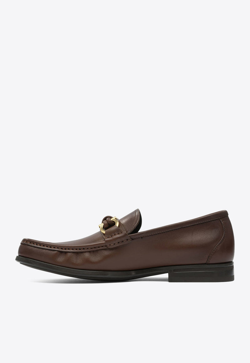 Ferragamo Alain Gancini Leather Loafers Brown 0786870_9feca7df-1bdc-4428-99a2-993159105816