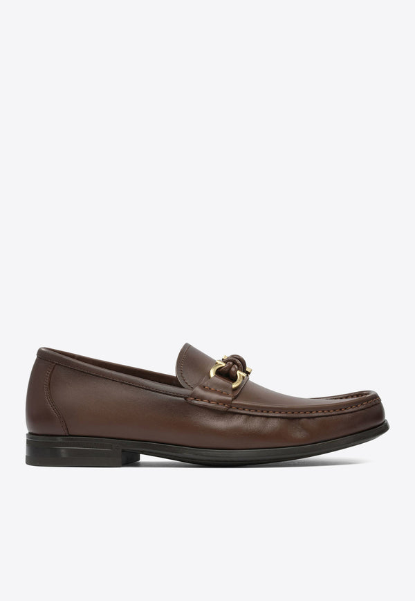 Ferragamo Alain Gancini Leather Loafers Brown 0786870_9feca7df-1bdc-4428-99a2-993159105816