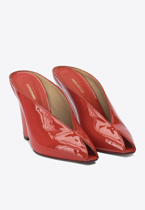 Ferragamo Alicia 95 Patent Leather Mules Red 0787683_b91d64b4-ee91-46ed-94db-221159e7b0e7