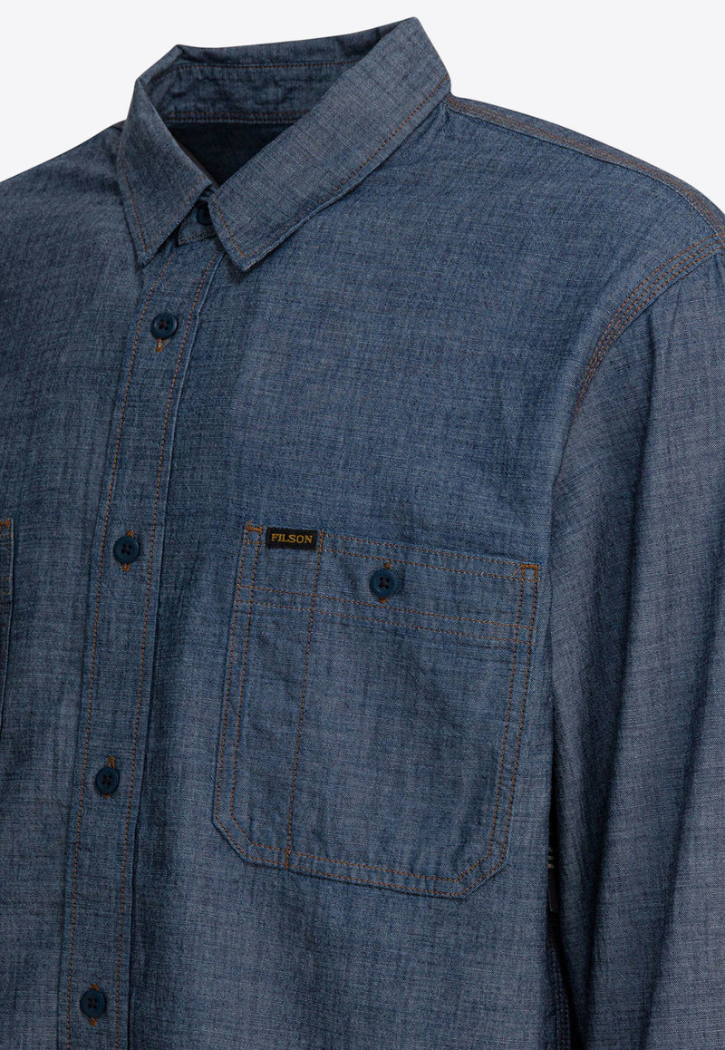 Filson Chambray Long-Sleeved Shirt Blue FMCAM0011W0132479_5a5c9a61-784b-47ea-b957-e22efe947b71