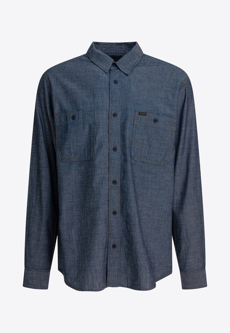 Filson Chambray Long-Sleeved Shirt Blue FMCAM0011W0132479_5a5c9a61-784b-47ea-b957-e22efe947b71