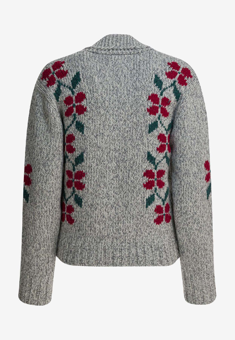 Filson Embroidered Zipped Wool Cardigan Gray FWMAG0009UF0568145_6dc51c55-d5ec-49f5-8251-bde4abe4f023