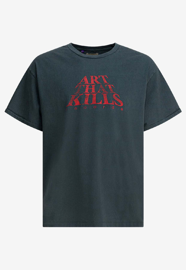 Gallery Dept. Logo-Printed Crewneck T-shirt TFL-10292LIGHT VINTAGE BLACK_2584c493-9534-4566-b61c-97e3f57649e6