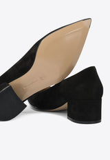 Gianvito Rossi Piper 45 Suede Pumps Black G2217145RICBLACK_81887