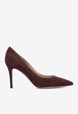 Gianvito Rossi Gianvito 85 Suede Pumps Brown G2458085RICROYALE_e8f496ea-d111-4b48-8f70-ba32c9743e9f