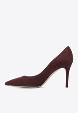 Gianvito Rossi Gianvito 85 Suede Pumps Brown G2458085RICROYALE_e8f496ea-d111-4b48-8f70-ba32c9743e9f