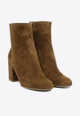 Gianvito Rossi Joelle 70 Suede Ankle Boots Brown G7306570RICTEXAS_82883