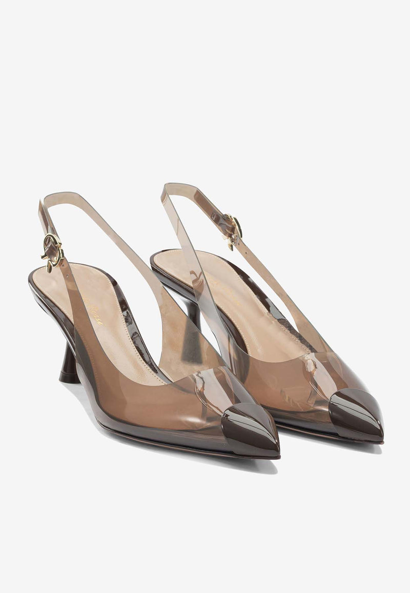 Gianvito Rossi Diana 55 Slingback Plexi Pumps Brown G9551155LACBROWN+BROWN_ec7dccce-839b-4ab8-a900-b25541c969c0