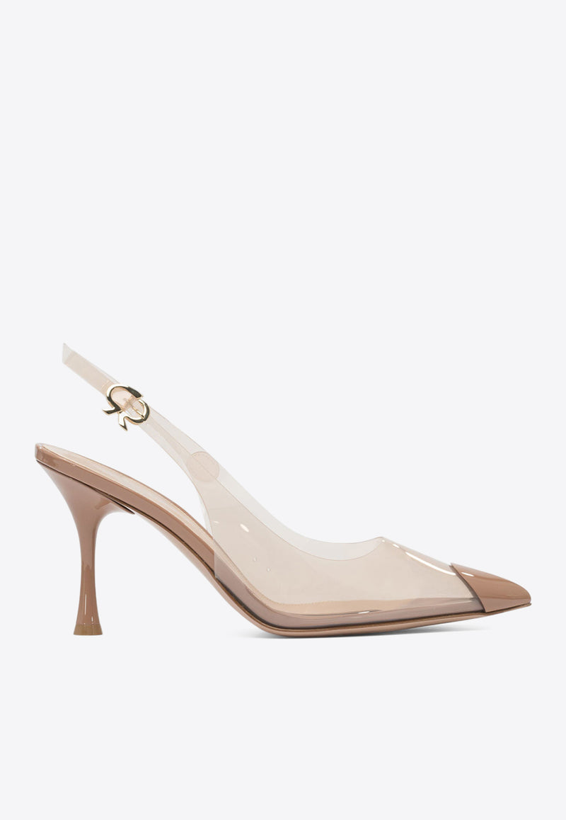 Gianvito Rossi Diana 85 PVC Slingback Pumps Pink G9554285LACPRALINE+PRALINE_64e044ab-f26a-4839-ac0d-45d767f68298