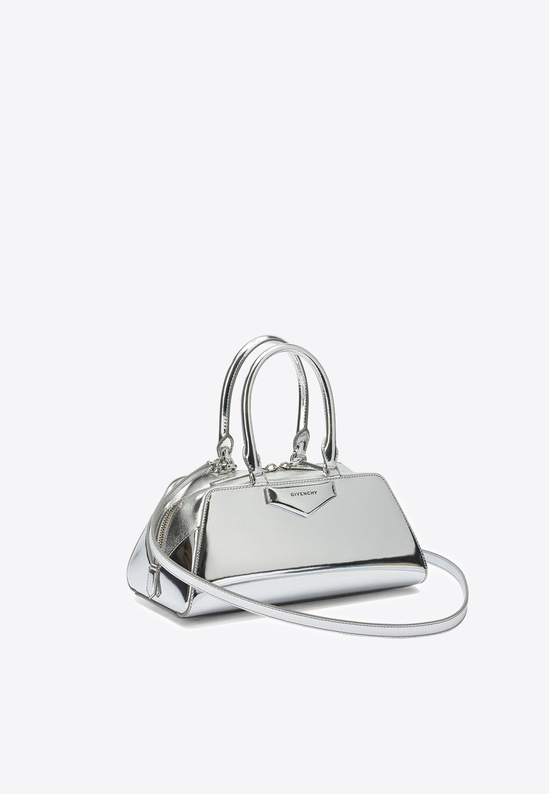 Givenchy Small Antigona Metallic Leather Handbag Silver BB5130B29U934_06d1926f-1965-402f-aa7b-4b9fab3fa90f