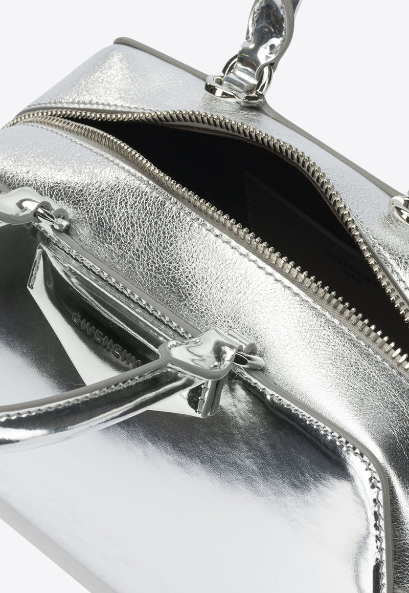 Givenchy Small Antigona Metallic Leather Handbag Silver BB5130B29U934_06d1926f-1965-402f-aa7b-4b9fab3fa90f