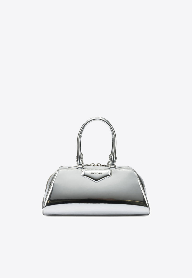 Givenchy Small Antigona Metallic Leather Handbag Silver BB5130B29U934_06d1926f-1965-402f-aa7b-4b9fab3fa90f