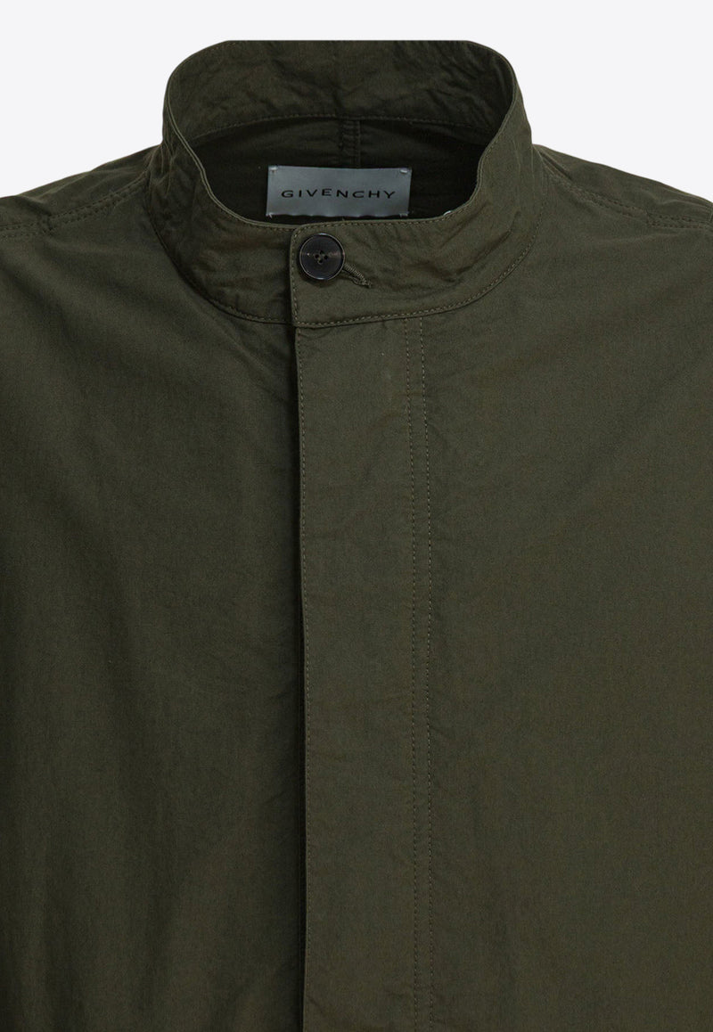 Givenchy Stamp Print Zip-Up Parka Jacket Khaki BM01D1164Z305_31f07a4d-3647-498a-bfa9-33cea5be89f2