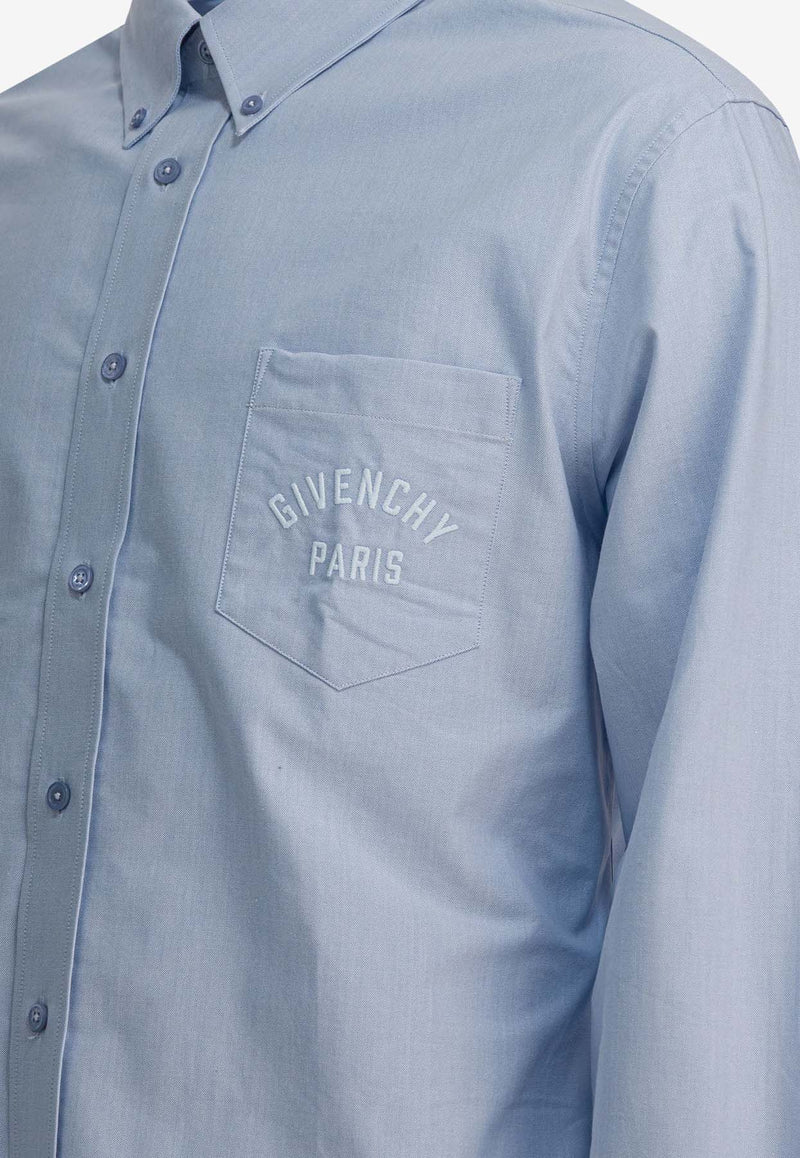 Givenchy Long-Sleeved Logo Shirt Light Blue BM616915H7453_9d7798f0-12e7-42fe-9b52-e32f1cb27812