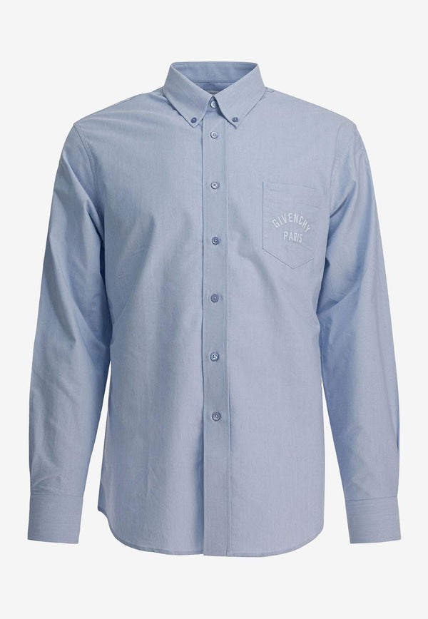 Givenchy Long-Sleeved Logo Shirt Light Blue BM616915H7453_9d7798f0-12e7-42fe-9b52-e32f1cb27812