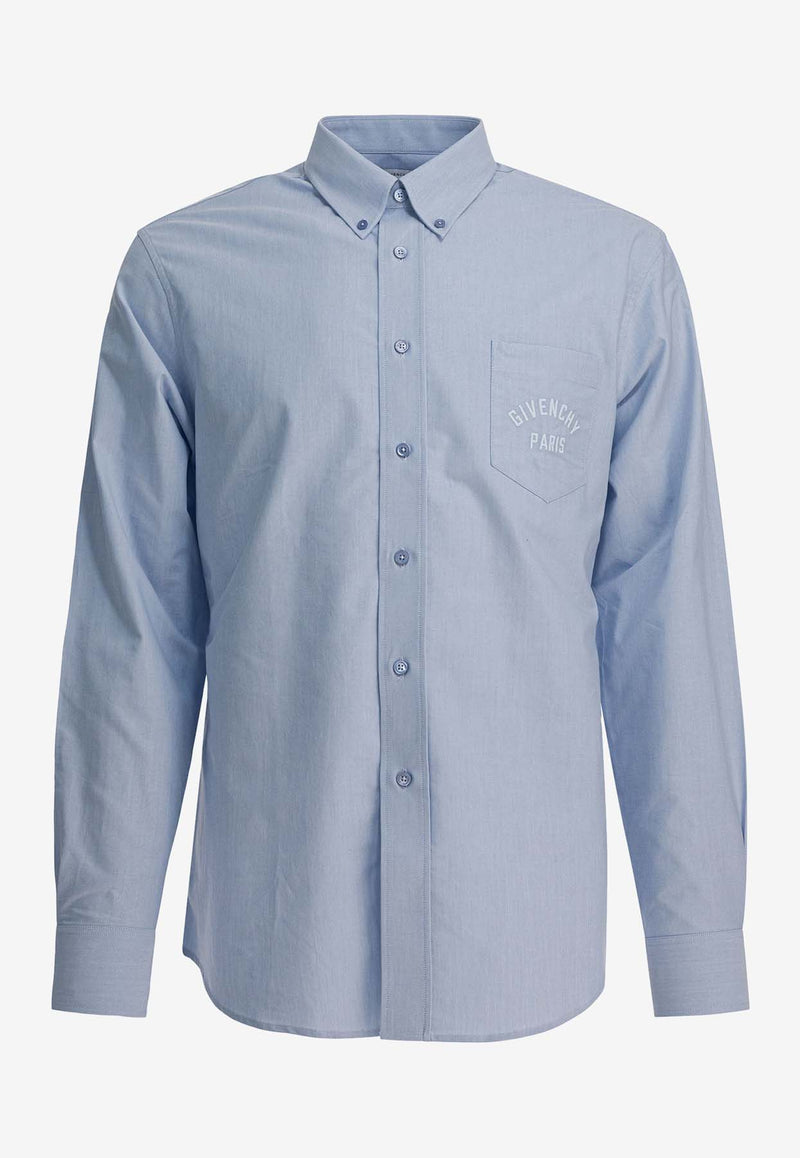 Givenchy Long-Sleeved Logo Shirt Light Blue BM616915H7453_9d7798f0-12e7-42fe-9b52-e32f1cb27812