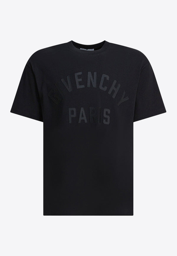 Givenchy Paris Embroidered Crewneck T-shirt Black BM71NK3YRS001_cd58062c-1a47-48d9-b8fb-efa6c167ade2