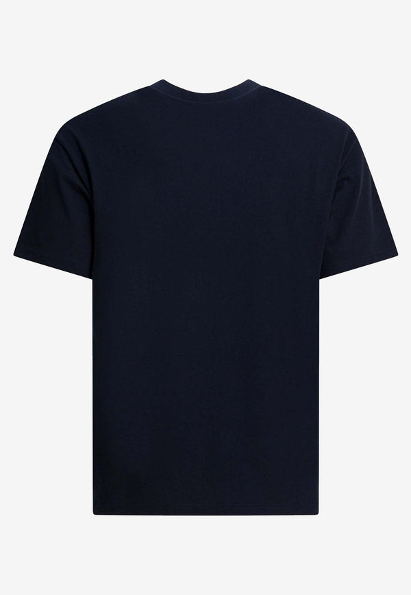 Givenchy Logo Print Crewneck T-shirt Blue BM71NK3YRS411_8b5d9610-90c1-4705-8840-3689e098a11c