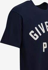 Givenchy Logo Print Crewneck T-shirt Blue BM71NK3YRS411_8b5d9610-90c1-4705-8840-3689e098a11c