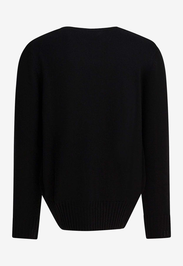 Givenchy Logo Embroidered Sweater Black BM90W04YNM001_633bf584-f14f-489a-be62-91000c8624dc