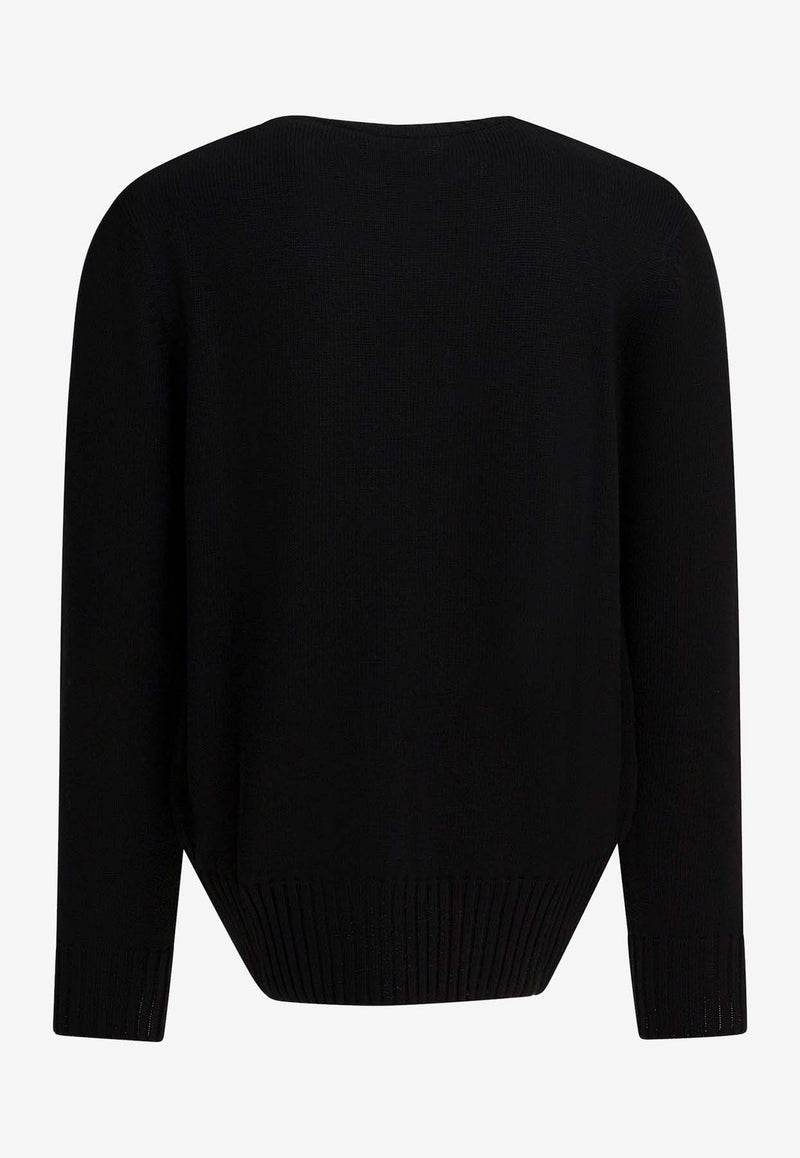 Givenchy Logo Embroidered Sweater Black BM90W04YNM001_633bf584-f14f-489a-be62-91000c8624dc