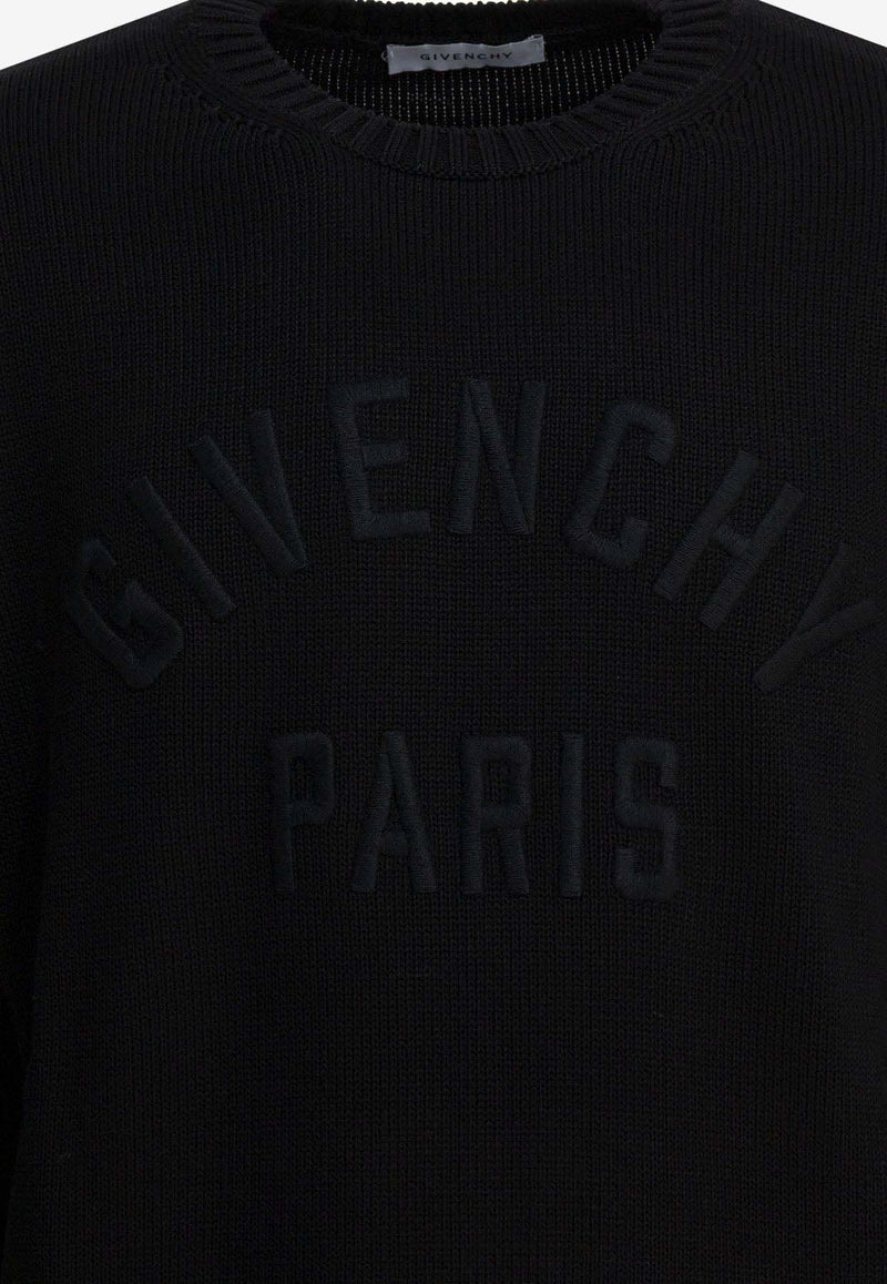 Givenchy Logo Embroidered Sweater Black BM90W04YNM001_633bf584-f14f-489a-be62-91000c8624dc