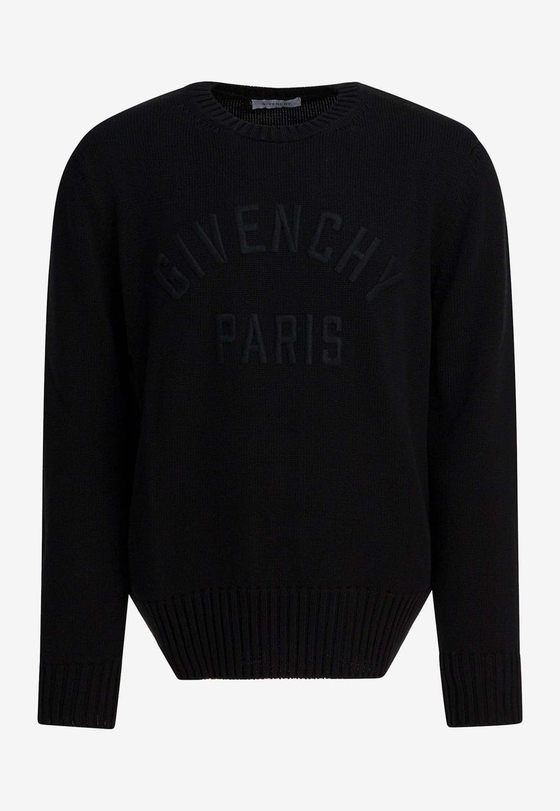 Givenchy Logo Embroidered Sweater Black BM90W04YNM001_633bf584-f14f-489a-be62-91000c8624dc