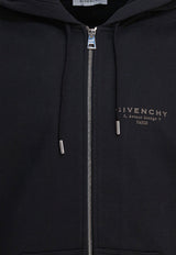 Givenchy Logo Stamp Zip-Up Hooded Sweatshirt Black BMJ0NJ3YRJ001_4454fad5-7569-495f-b1a8-710f5b03c2f4