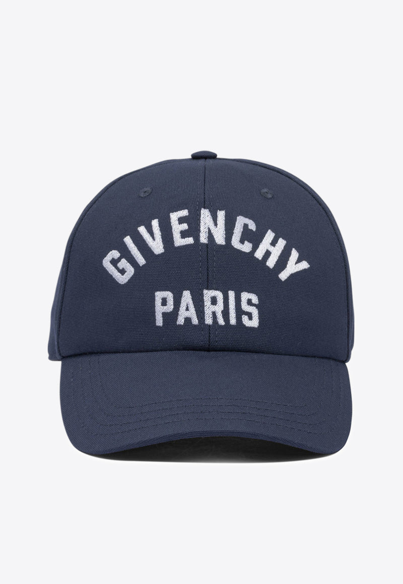 Givenchy Logo Embroidered Baseball Cap Blue BPZ0BWP0XV410_83019