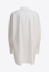Givenchy Logo Embroidered Cocoon Shirt White BW61ET1634100_82959